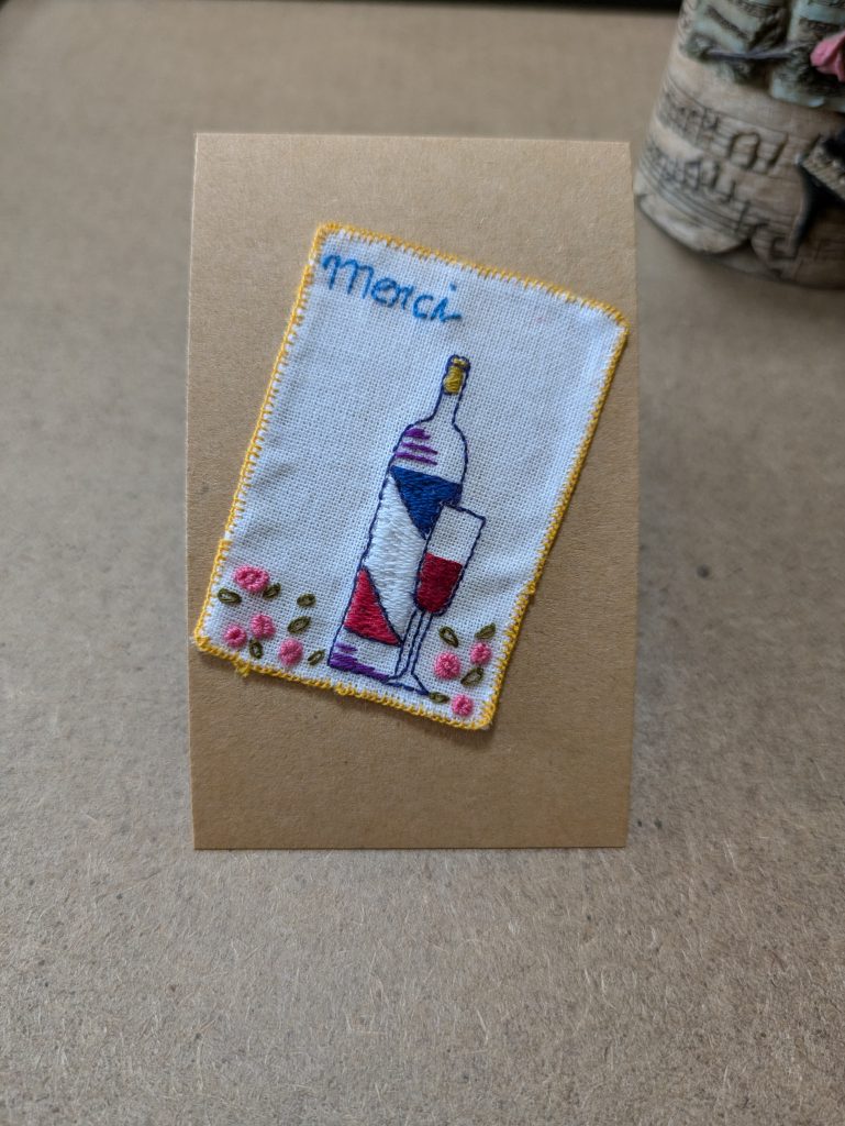 小さい刺繍カード