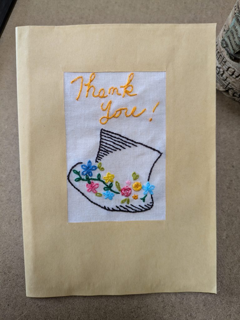 大きい刺繍カード